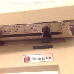 Acco Mutual 450 Hole Puncher Item 956